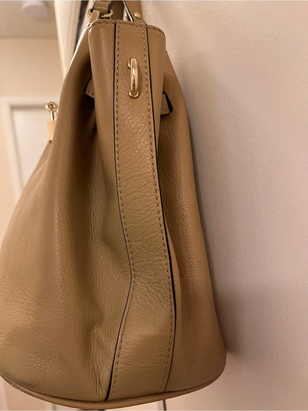 Belle & Bloom Camel Genuine Leather Tote